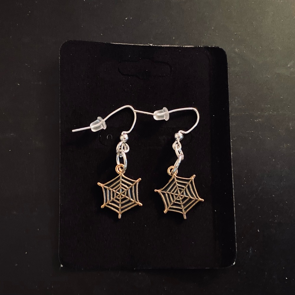 Spooky Spiderweb Earrings